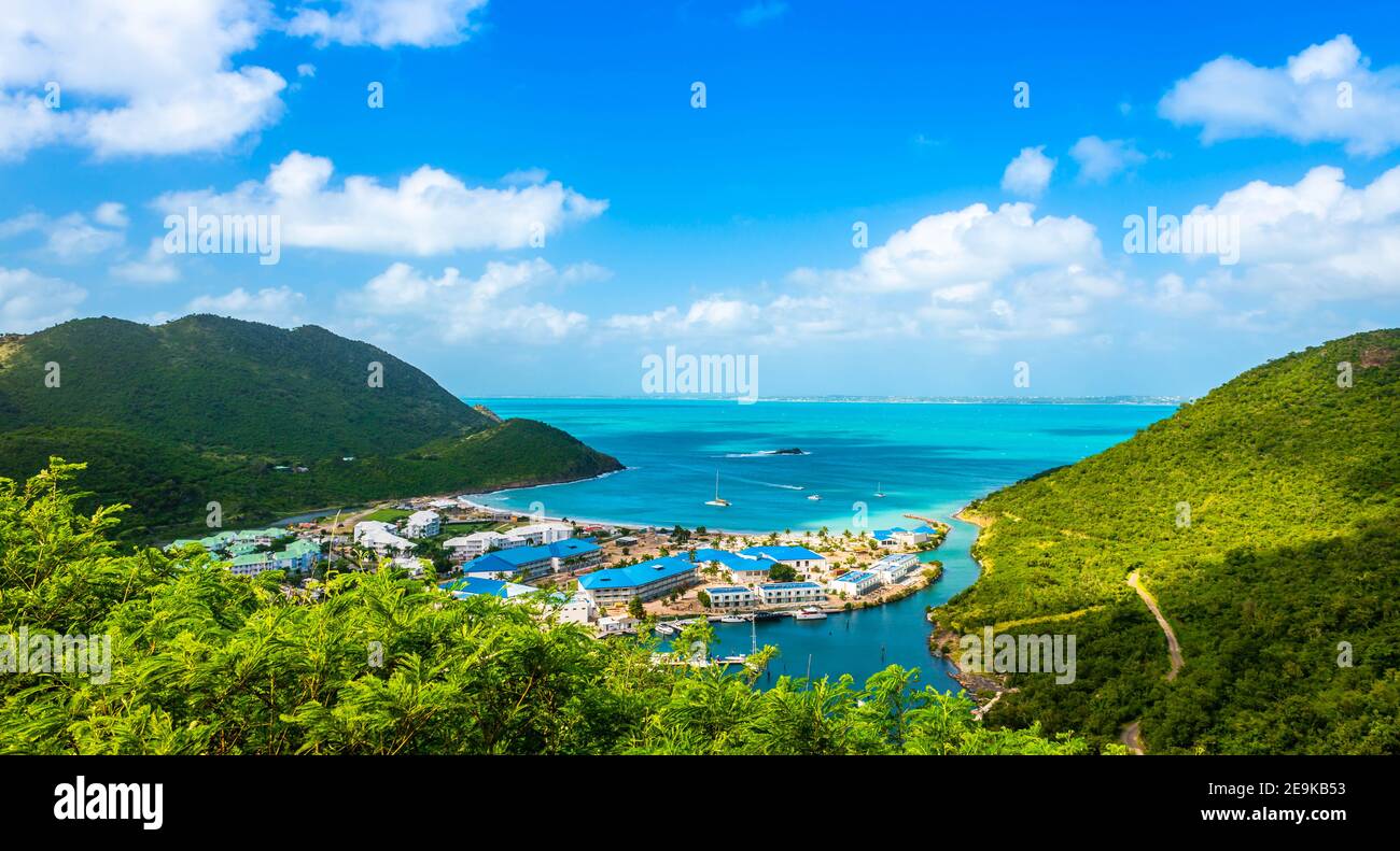 Anse Marcel sull'isola di Saint Martin nel Caraibi Foto Stock