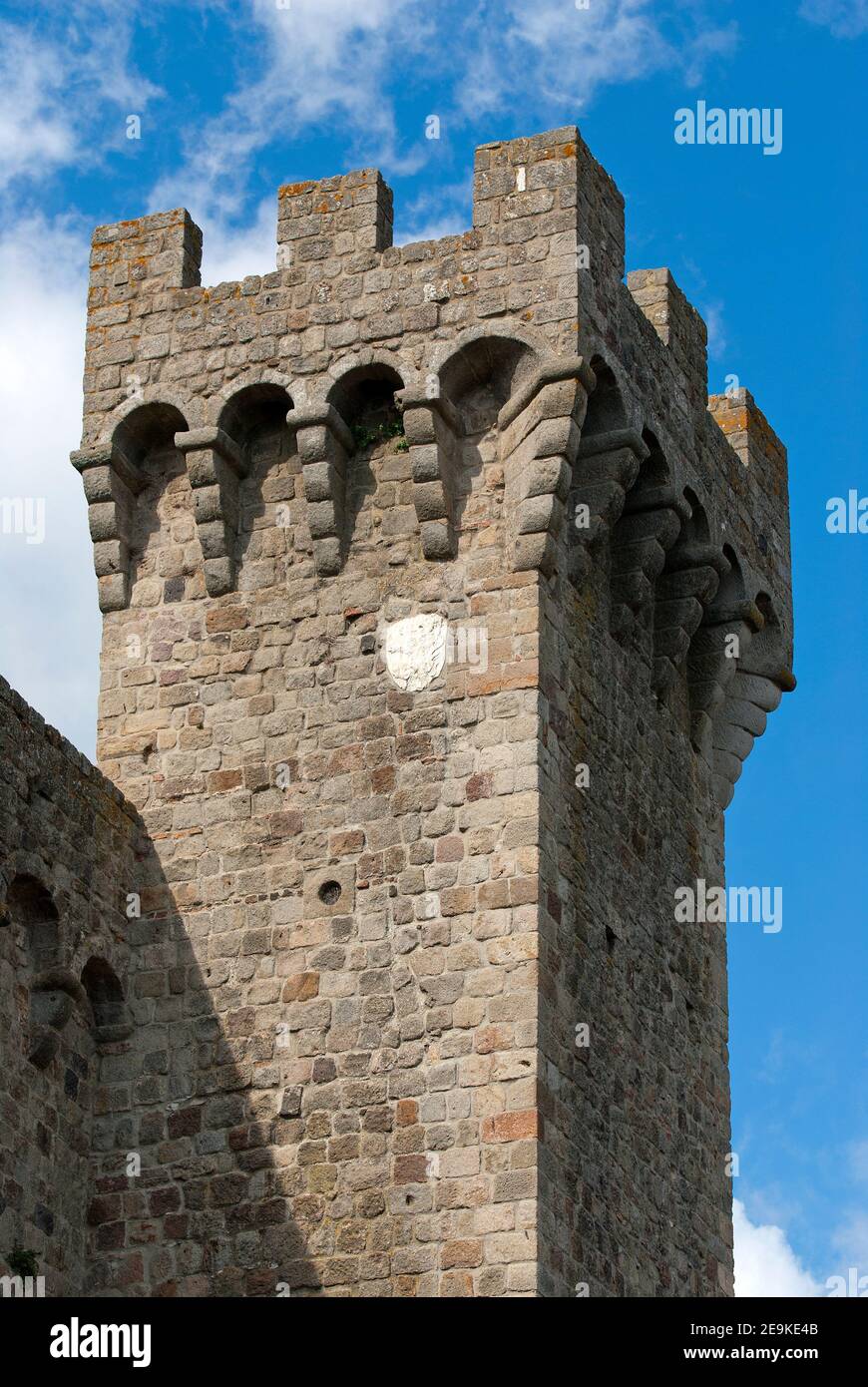 Torre della fortezza Aldobrandesca a Piancastagnaio, Toscana, Italia Foto Stock