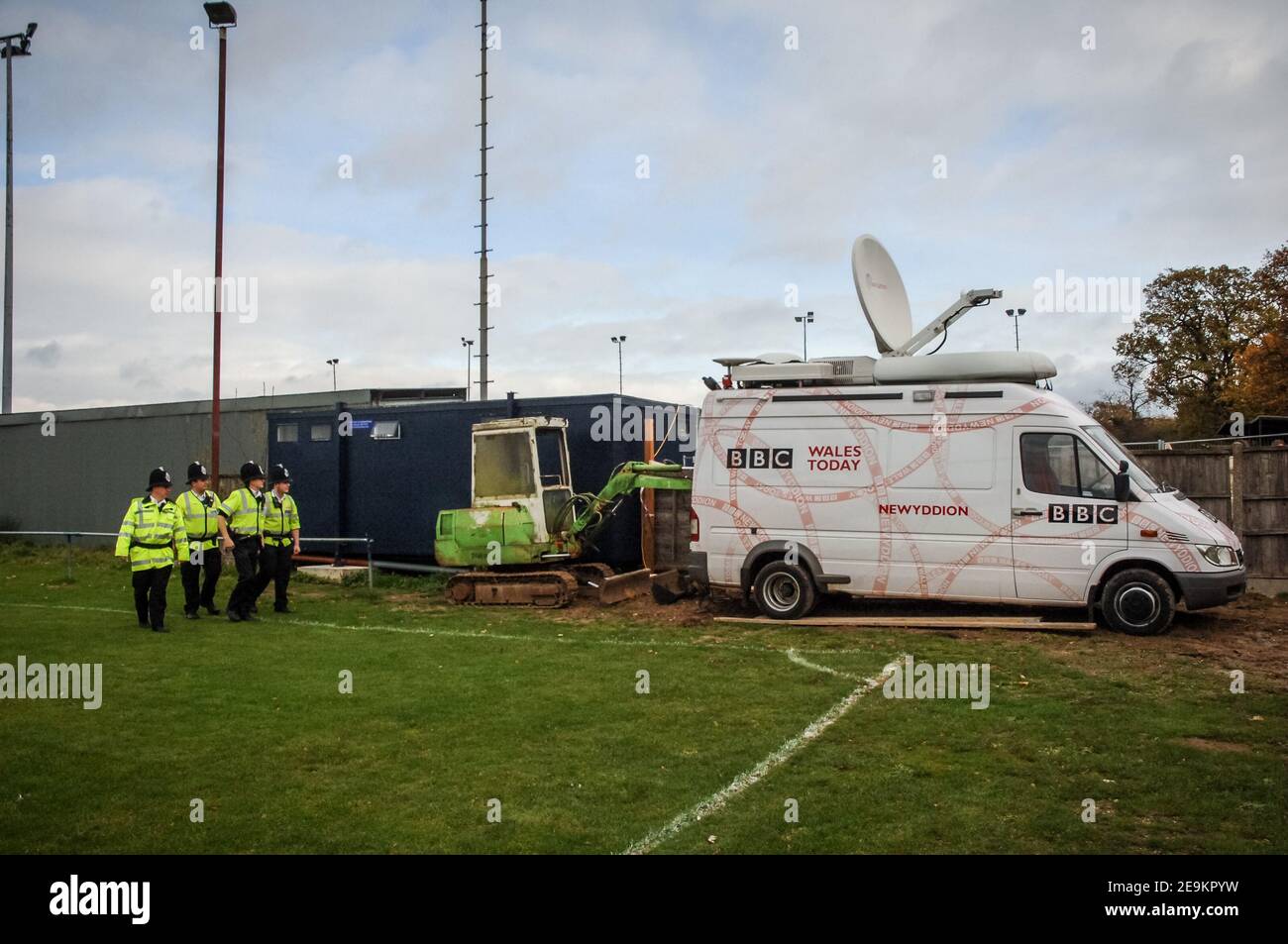 10/11/2007 Billericay 1-2 Swansea. Fa Cup primo turno. Stadio New Lodge. Att: 2,334. Swansea è venuto da un gol giù per battere Billericay non campionato. Foto Stock