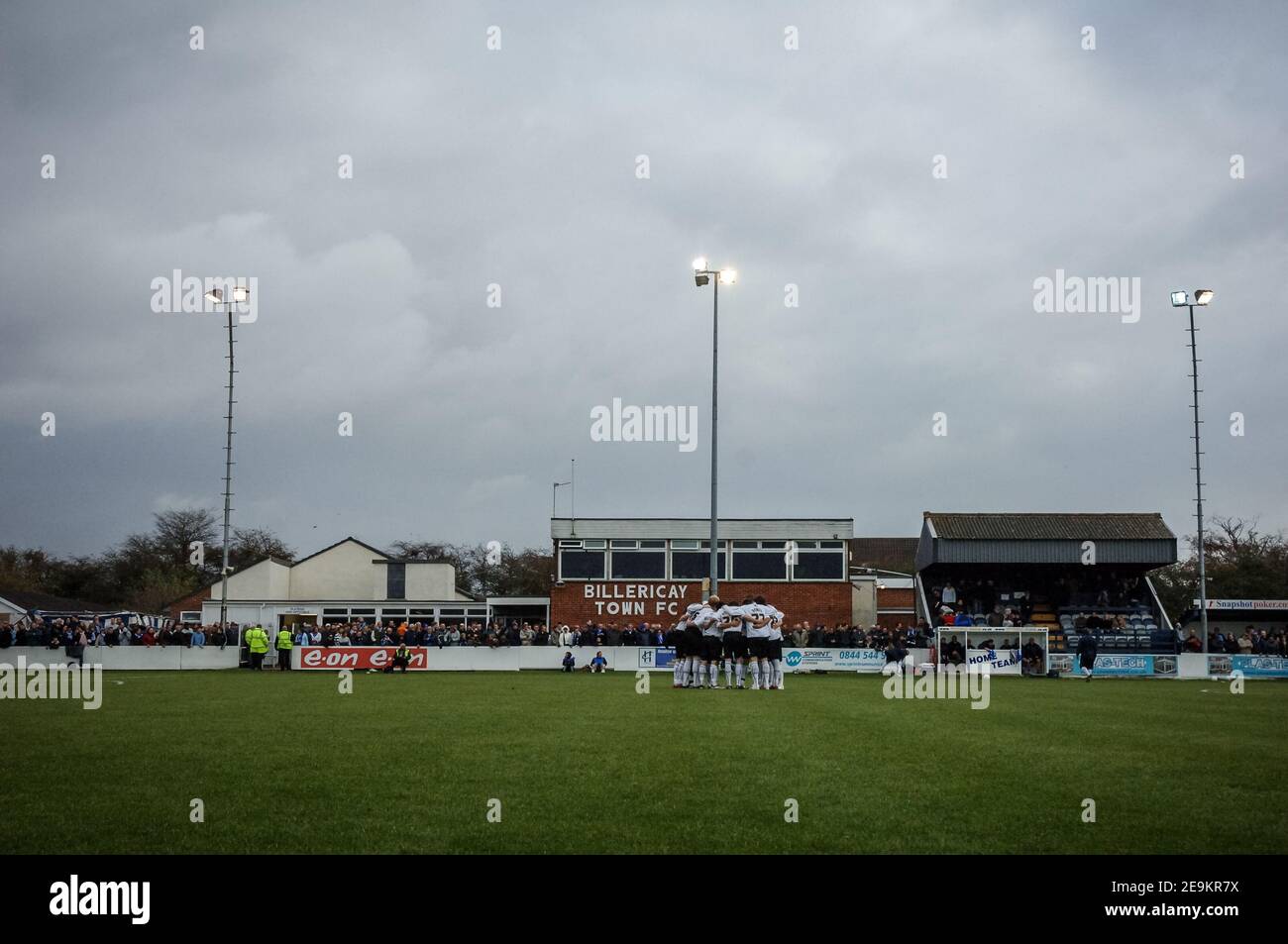 10/11/2007 Billericay 1-2 Swansea. Fa Cup primo turno. Stadio New Lodge. Att: 2,334. Swansea è venuto da un gol giù per battere Billericay non campionato. Foto Stock
