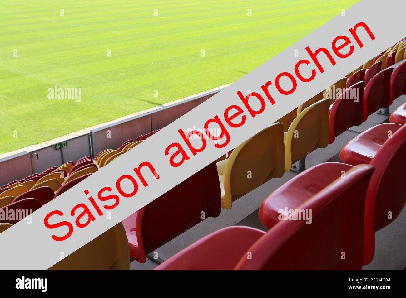 Immagine simbolo per una stagione annullata o chiusa in professionista Calcio (Germania) Foto Stock