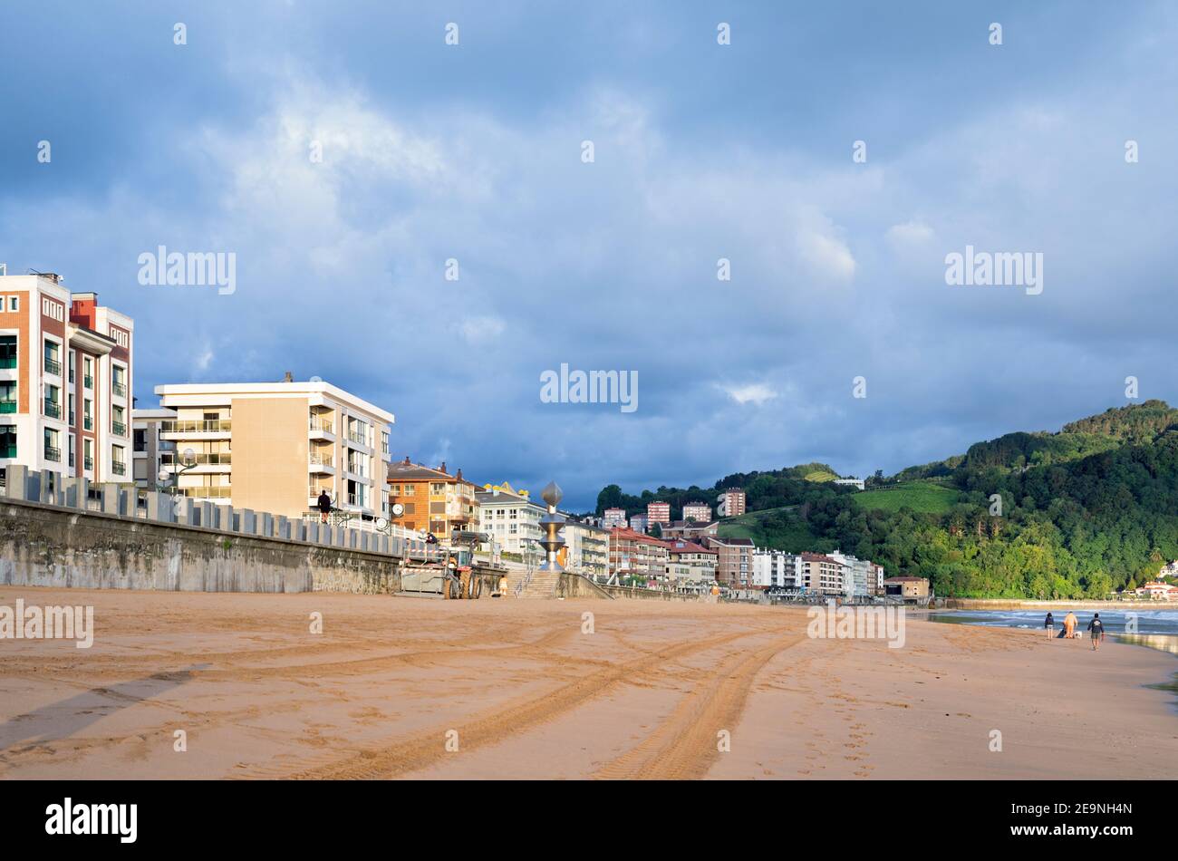 Europa, Spagna, Gipuzkoa, Zarautz Beach Foto Stock