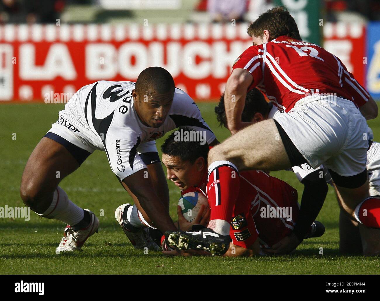 Stade Toulousain's Maleli Kunavore durante la partita Heineken Cup, Stade Toulousain vs Llanelli Scarlets a Tolosa, Francia il 16 dicembre 2006. Llanelli Scarlets ha vinto il 41-34. Foto di Christian Liegi/ABACAPRESS.COM Foto Stock