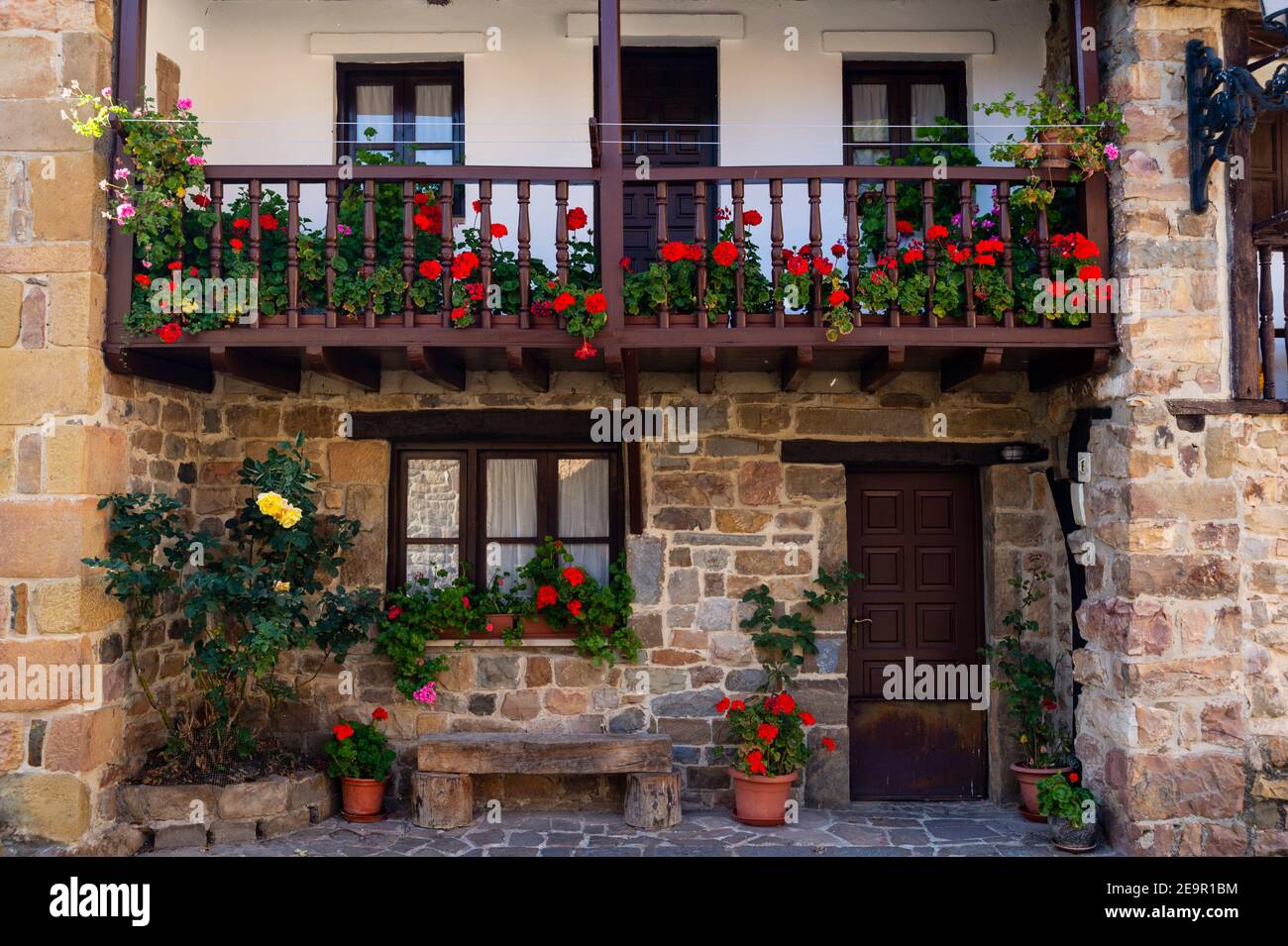 Barcena Mayor, villaggio, Cantabria, Spagna. Foto Stock