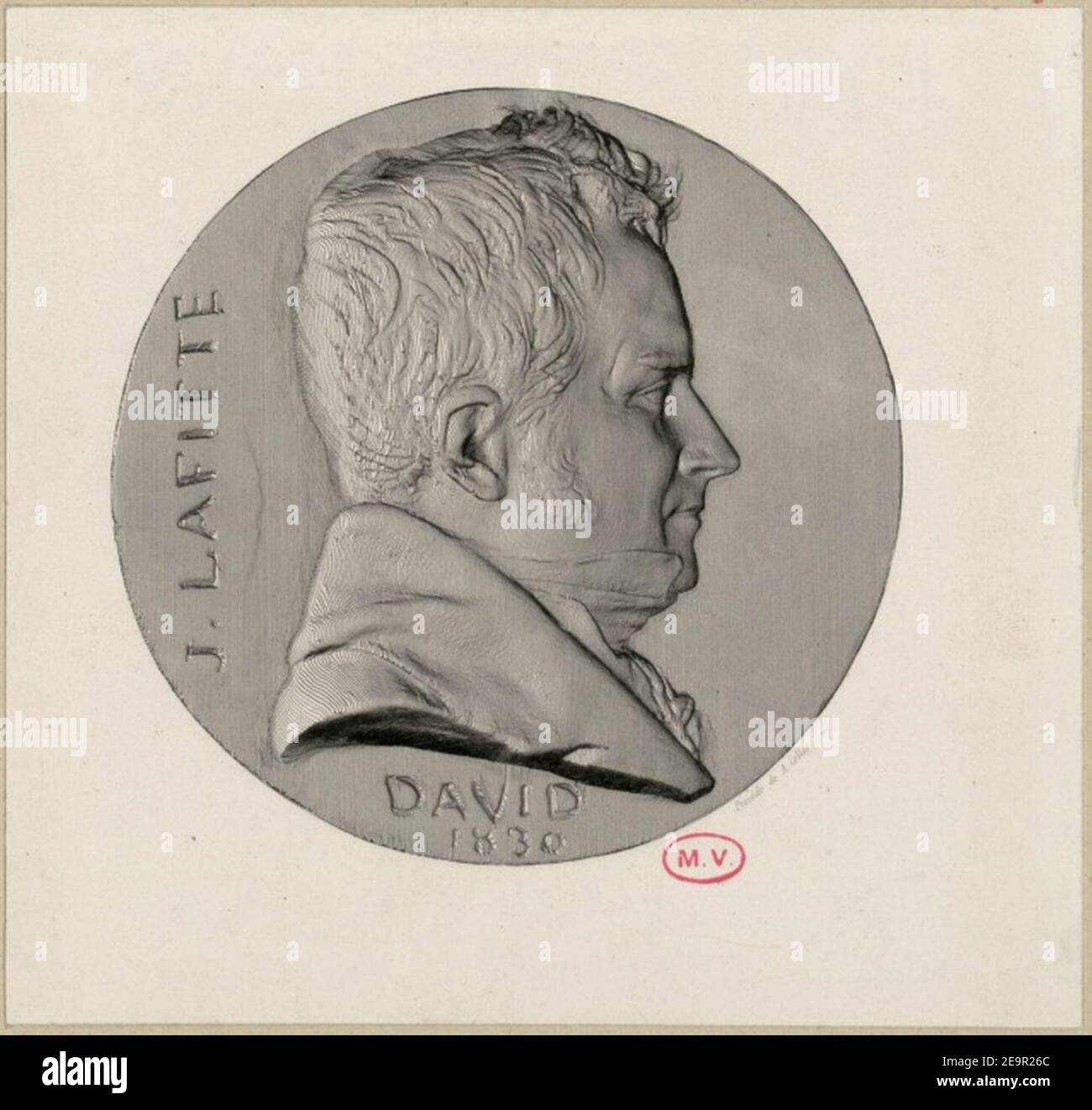 Médaillon de Jacques Laffitte (1767-1844). Foto Stock