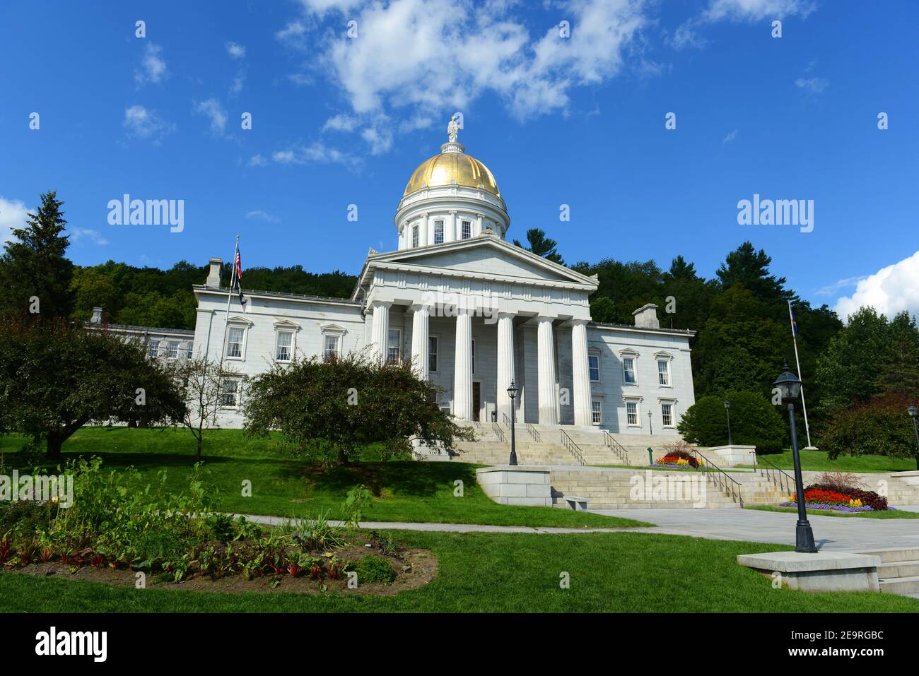 Vermont state House, Montpelier, Vermont VT, Stati Uniti. La Vermont state House è in stile greco revival costruito nel 1859. Foto Stock