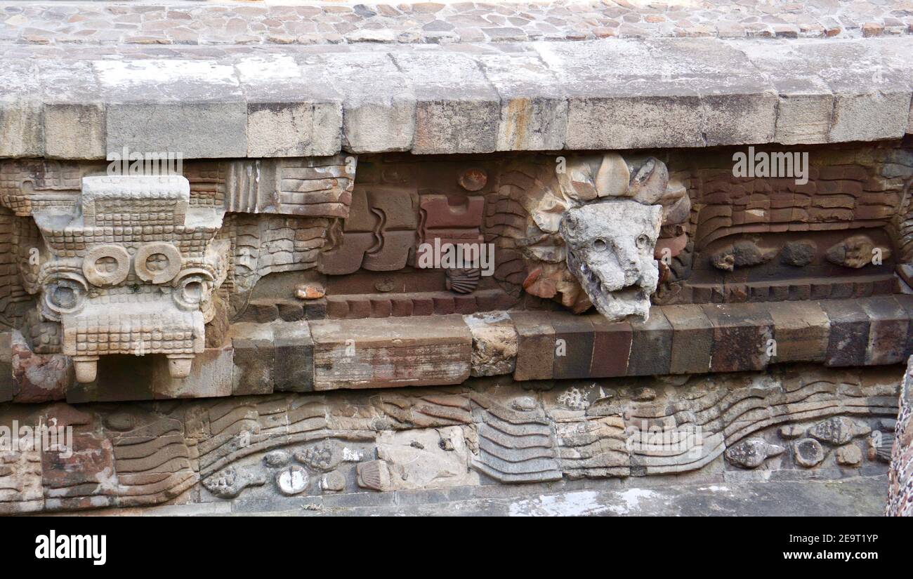 Teotihuacan. Antica Mesoamerica 'Città degli dei'. Rovine e piramidi pre-aztec. Vicino a Città del Messico, Messico Foto Stock