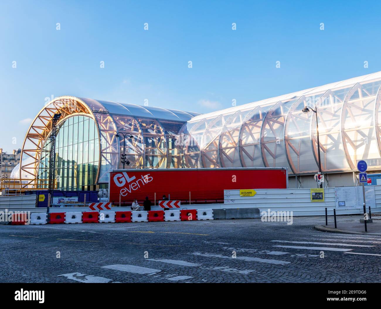 Costruzione dell'effimero Grand Palais - Parigi, Francia Foto Stock