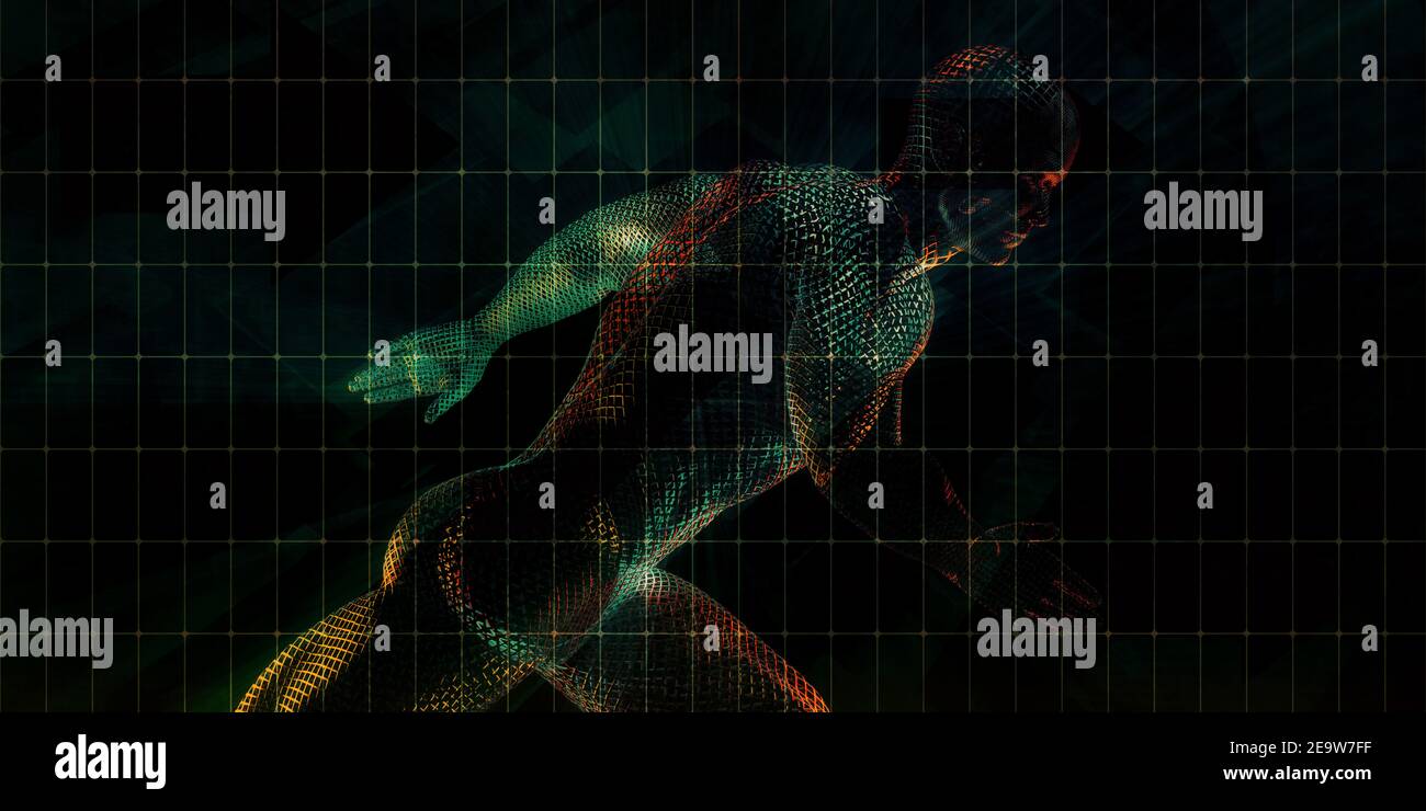 La scienza medica con le moderne tecnologie come arte Foto Stock