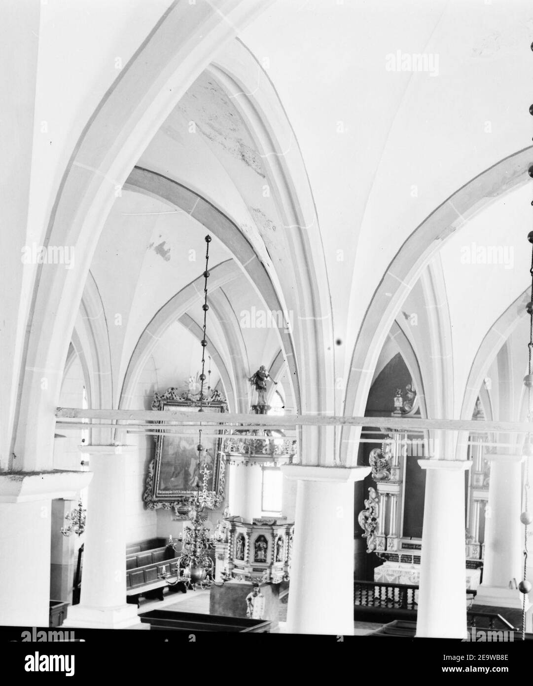 Narva, Jaani kiriku sisevaade, RM Fn 1040-18. Foto Stock