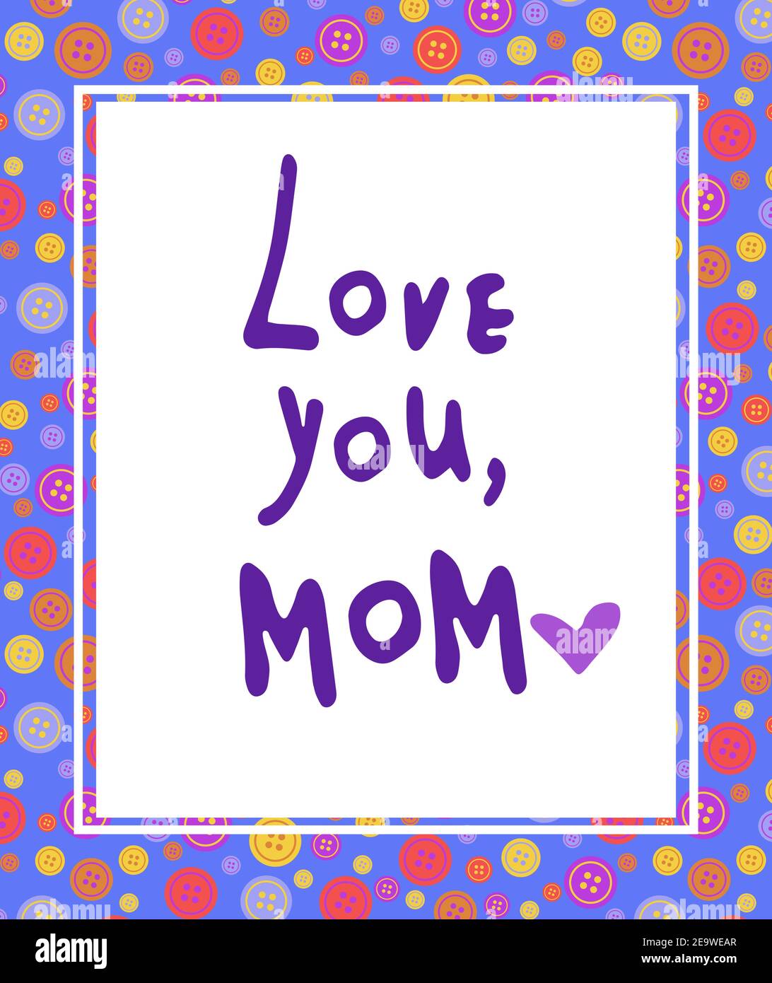 Ti piace il biglietto d'auguri mamma. Cartolina del giorno delle madri Illustrazione Vettoriale