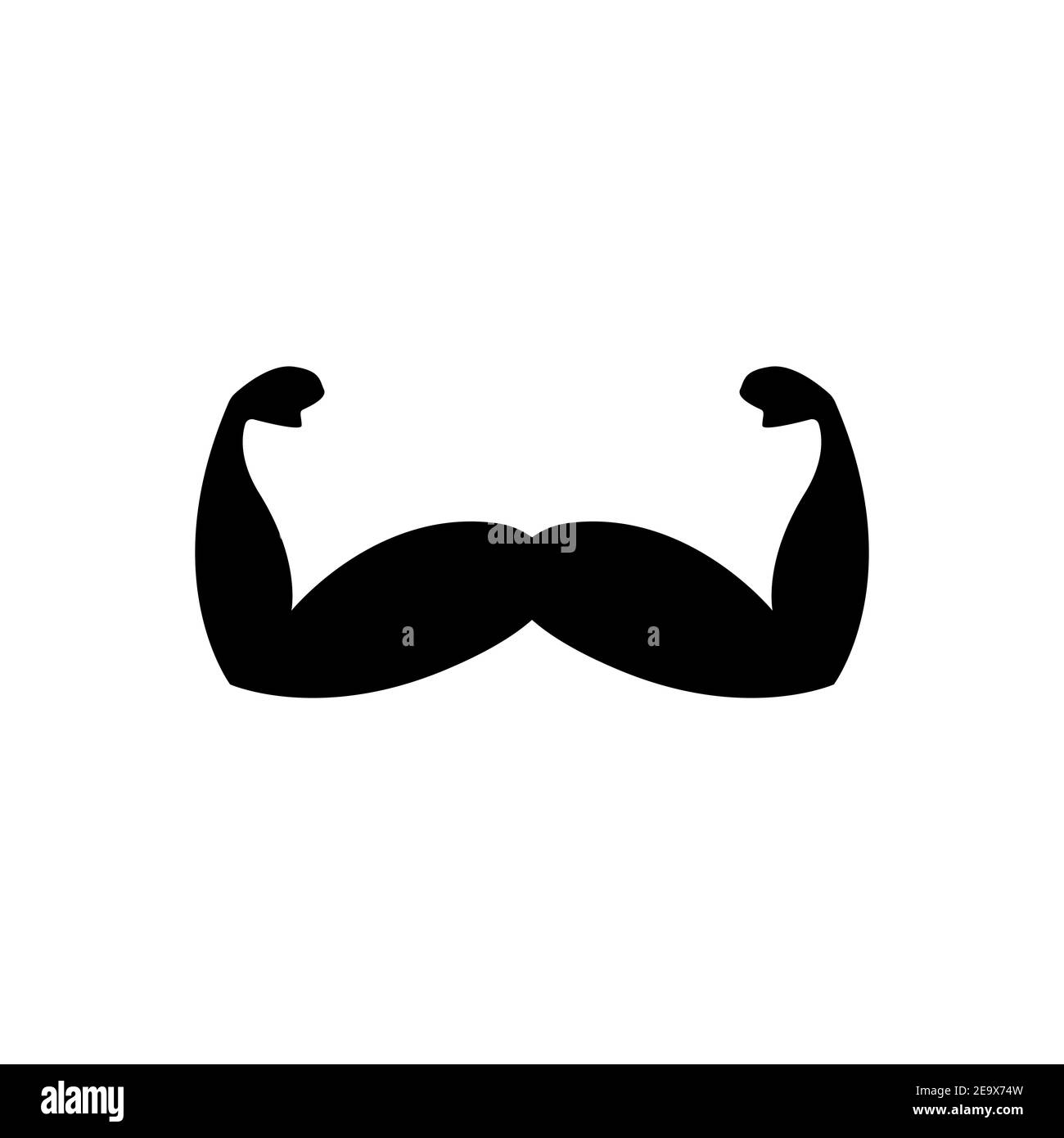 Baffi, baffi. Forza e supporto. Movember, novembre. Cancro della prostata, cancro testicolare mese di consapevolezza della salute mentale degli uomini - vettore Illustrazione Vettoriale
