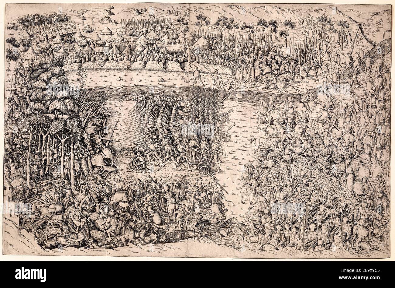 La Battaglia di Fornovo ( o Battaglia di Taro ) - 1495 -1506 Foto Stock