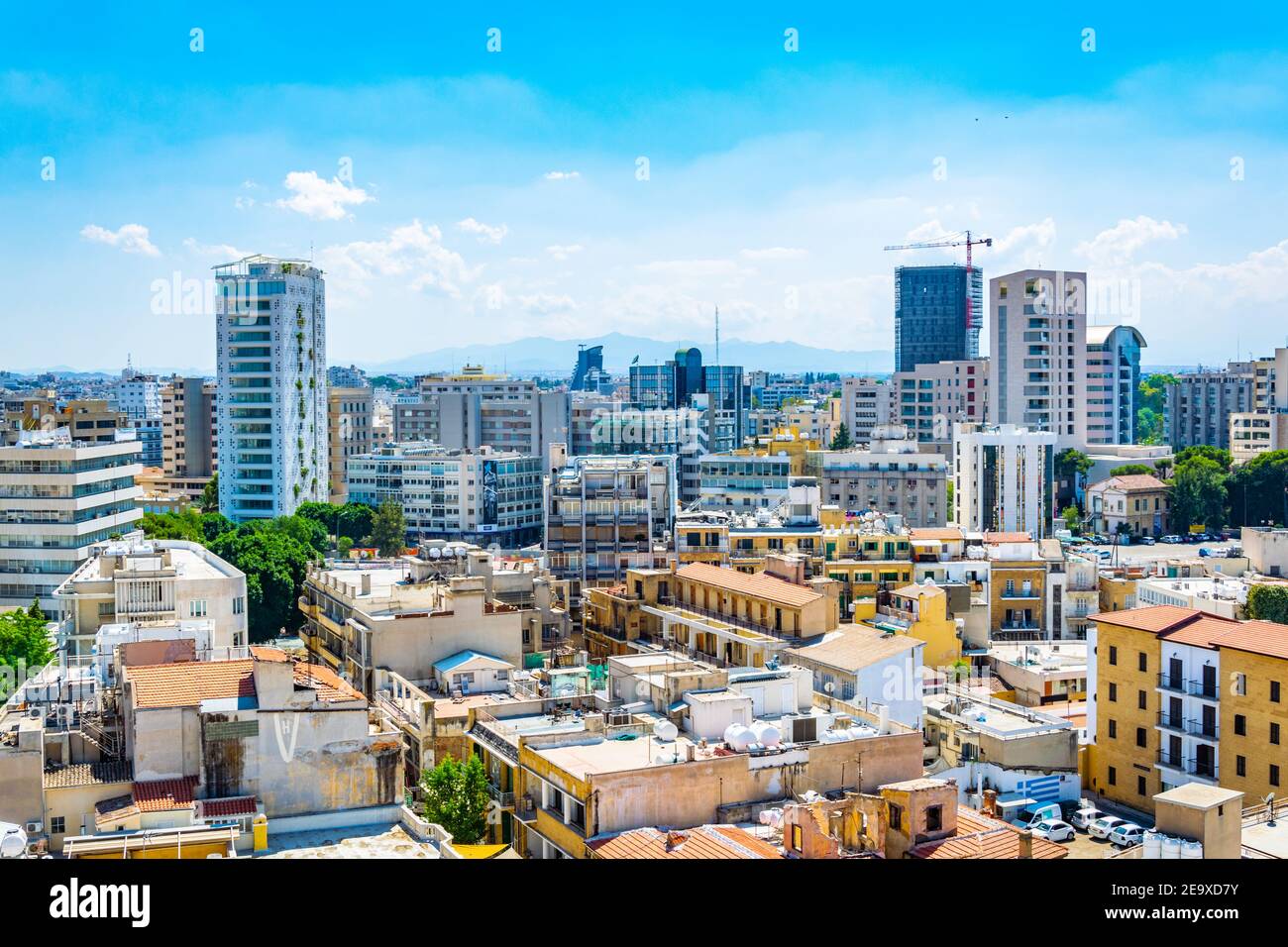 Veduta aerea di Nicosia, Cipro Foto Stock