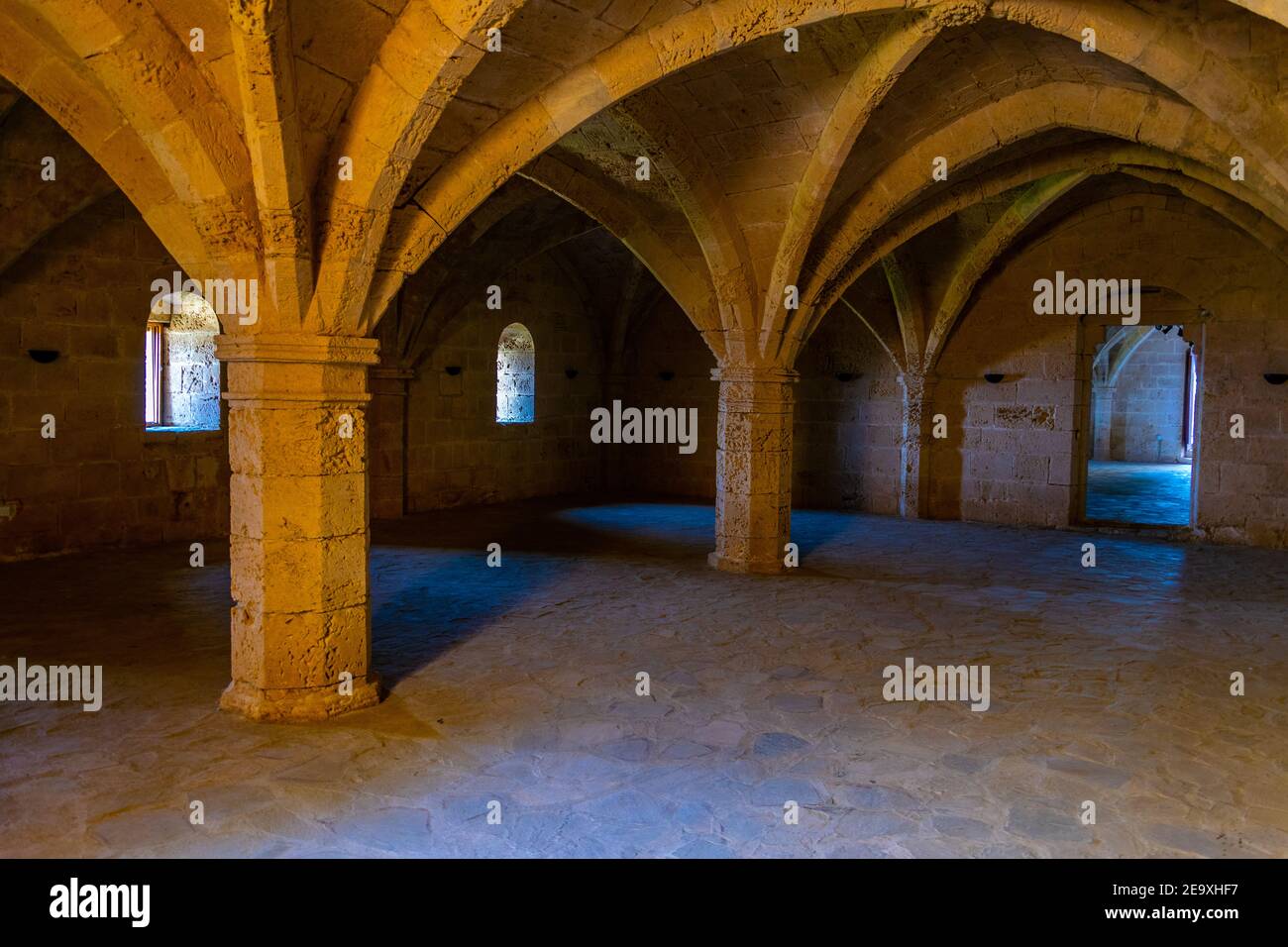 Volta dell'abbazia di Bellapais a Beylerbeyi villaggio nel nord di Cipro Foto Stock