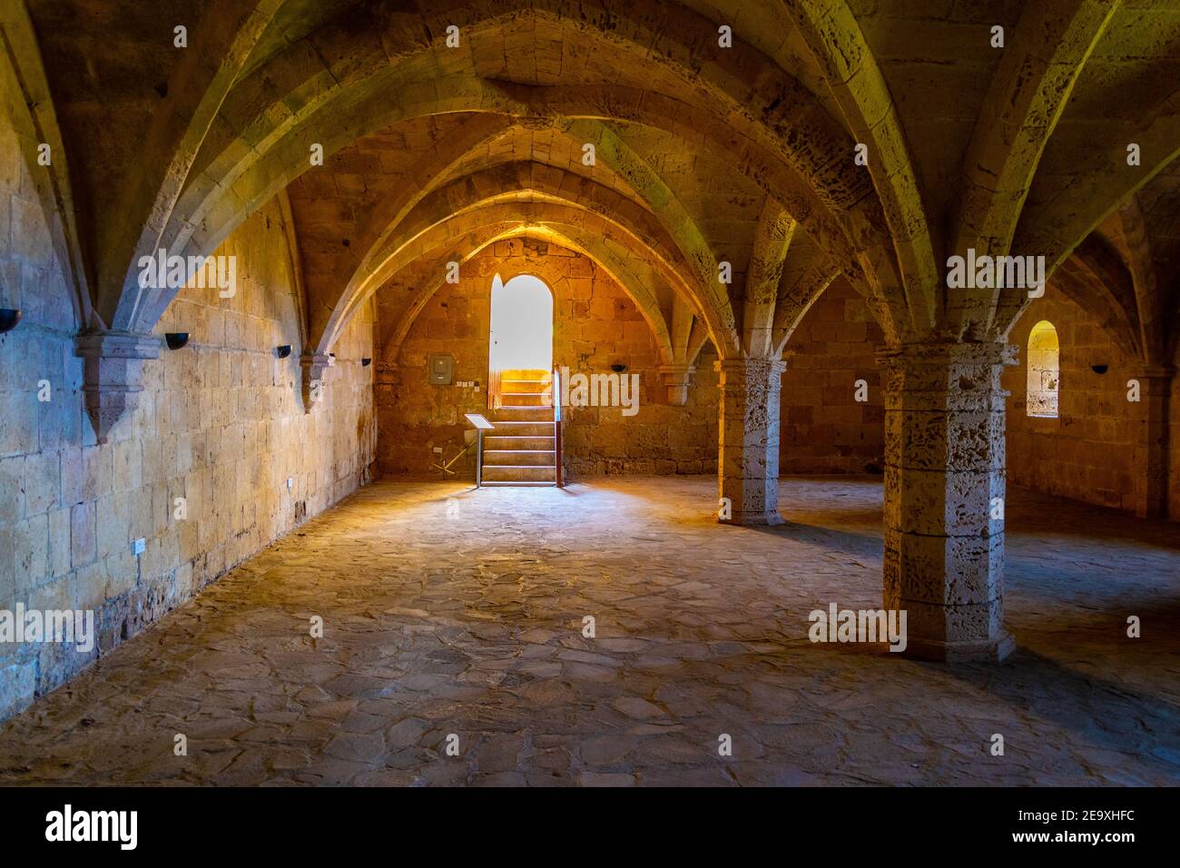 Volta dell'abbazia di Bellapais a Beylerbeyi villaggio nel nord di Cipro Foto Stock