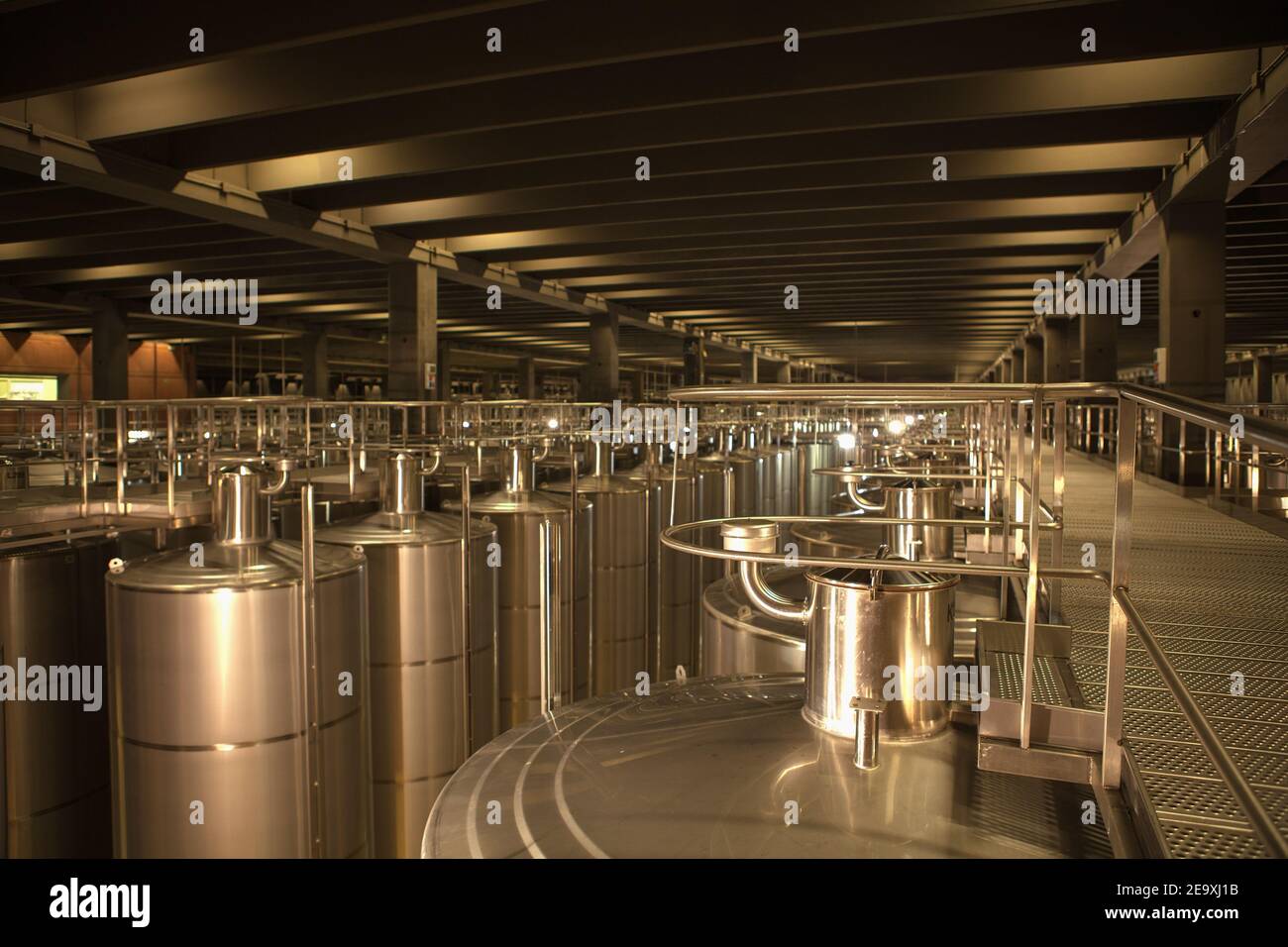 File di fermentazione Rioja Vtas Foto Stock