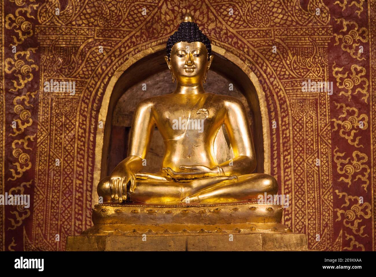 Phra Buddha Sihing a Wat Phra Singh, Chiang mai, Thailandia. Foto Stock