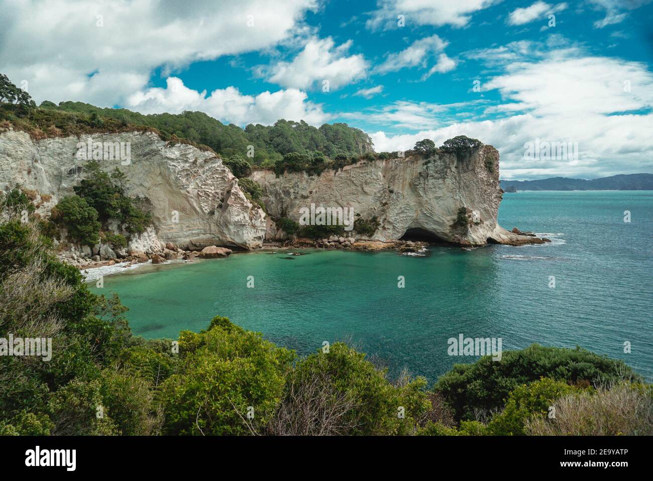 Cove della cattedrale, Penisola di Coromandel, Nuova Zelanda Foto Stock