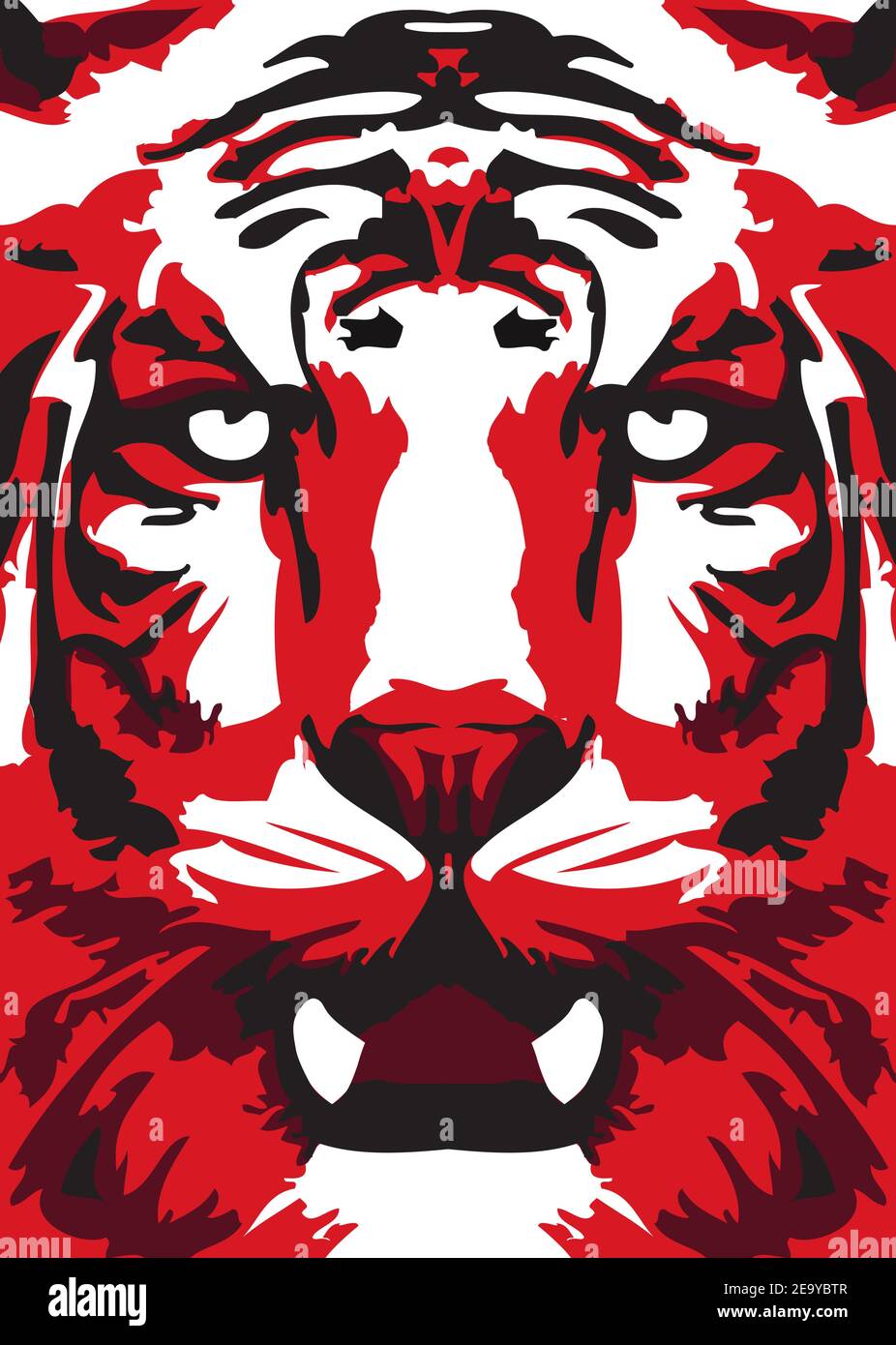 Mascot Vector immagine di una testa tigre Illustrazione Vettoriale