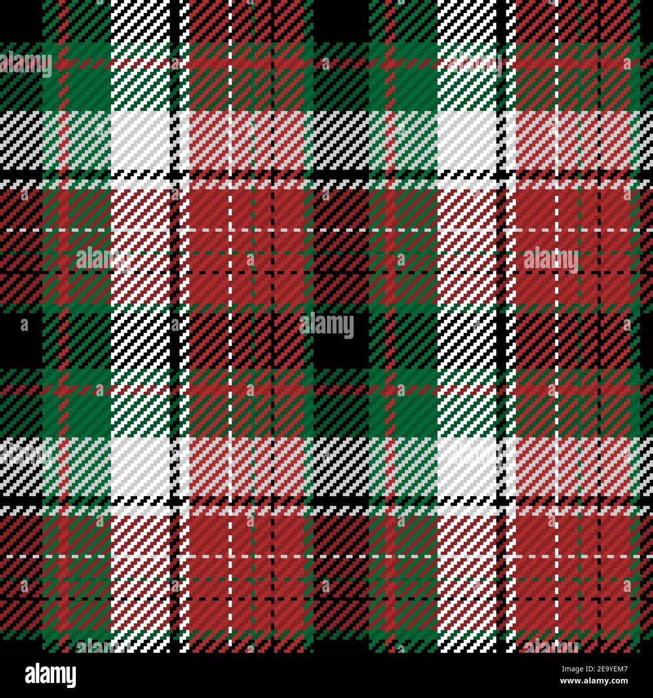 Schema plaid sfondo vettoriale senza giunture. Texture con striscia di controllo in tartan per camicia in flanella o altri tessuti moderni. Illustrazione Vettoriale