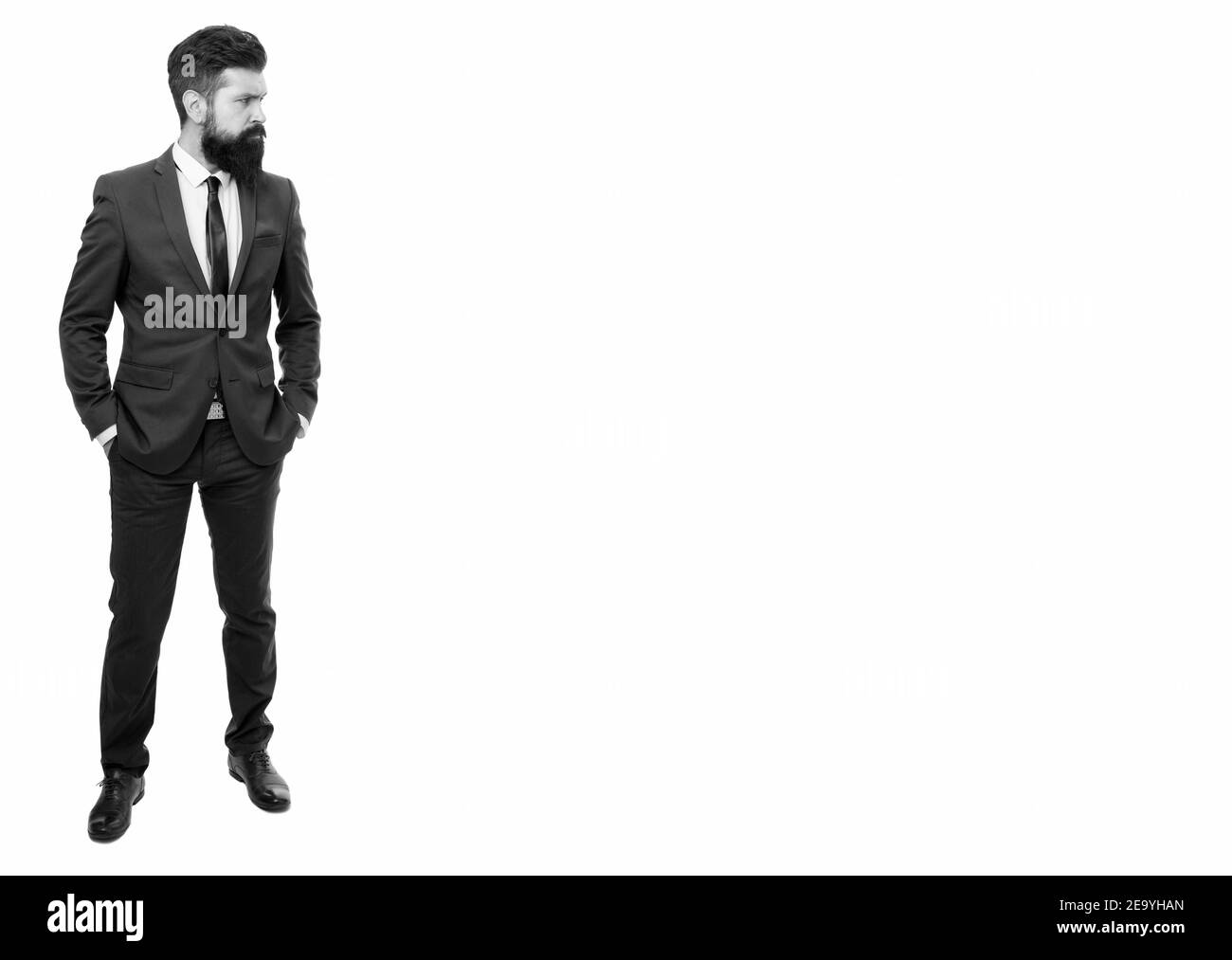 Man .Avvia ora. Businessman prendere in considerazione l'avvio. Azienda di startup. Azienda startup. Proprietari di piccole imprese di successo. Uomini bearded in abiti formali. Creazione del loro avvio. Foto Stock