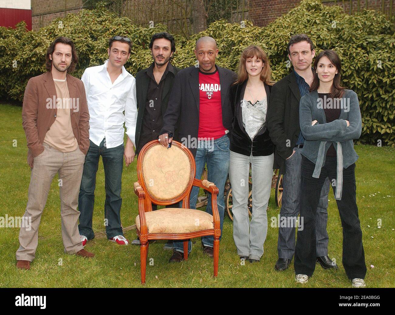 I membri della giuria ufficiale si pongono al 16° Festival del Cinema Valenciennes Adventures di Valenciennes, nel nord della Francia, il 18 marzo 2005. Foto di Giancarlo Gorassini/ABACA. Foto Stock