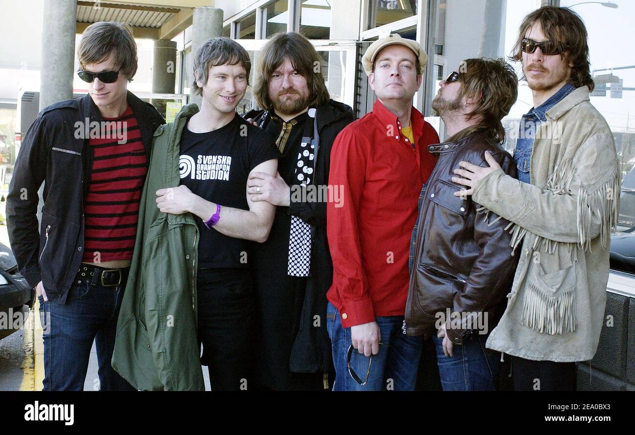 "The Soundtrack of Our Lives "'TSOOL'' stop per una band girata per South by Southwest "SxSw" alla Waterloo Records di Austin, Texas, il 17 marzo 2005. (Nella foto: La colonna sonora delle nostre vite) Foto di: Tim Mosenfelder/ABAKa' Foto Stock