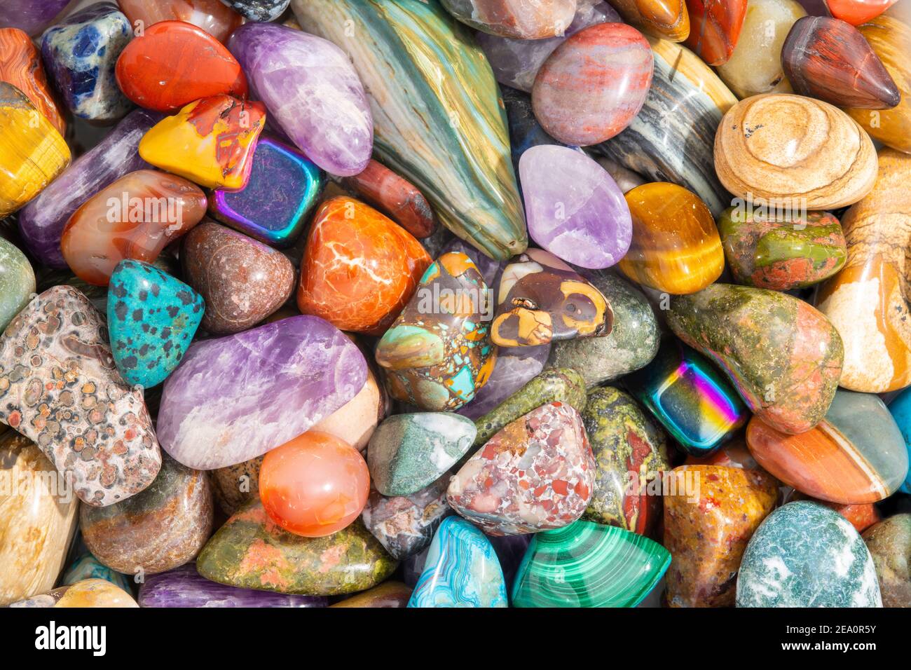 Minerali e gemme lucidate, di Dominique Braud/Dembinsky Photo Assoc Foto Stock