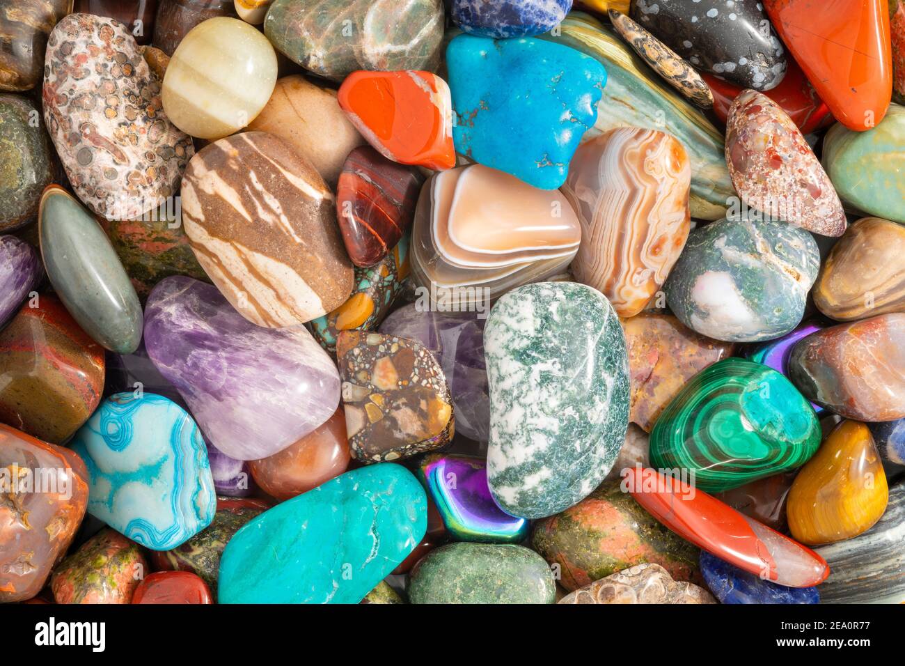 Minerali e gemme lucidate, di Dominique Braud/Dembinsky Photo Assoc Foto Stock