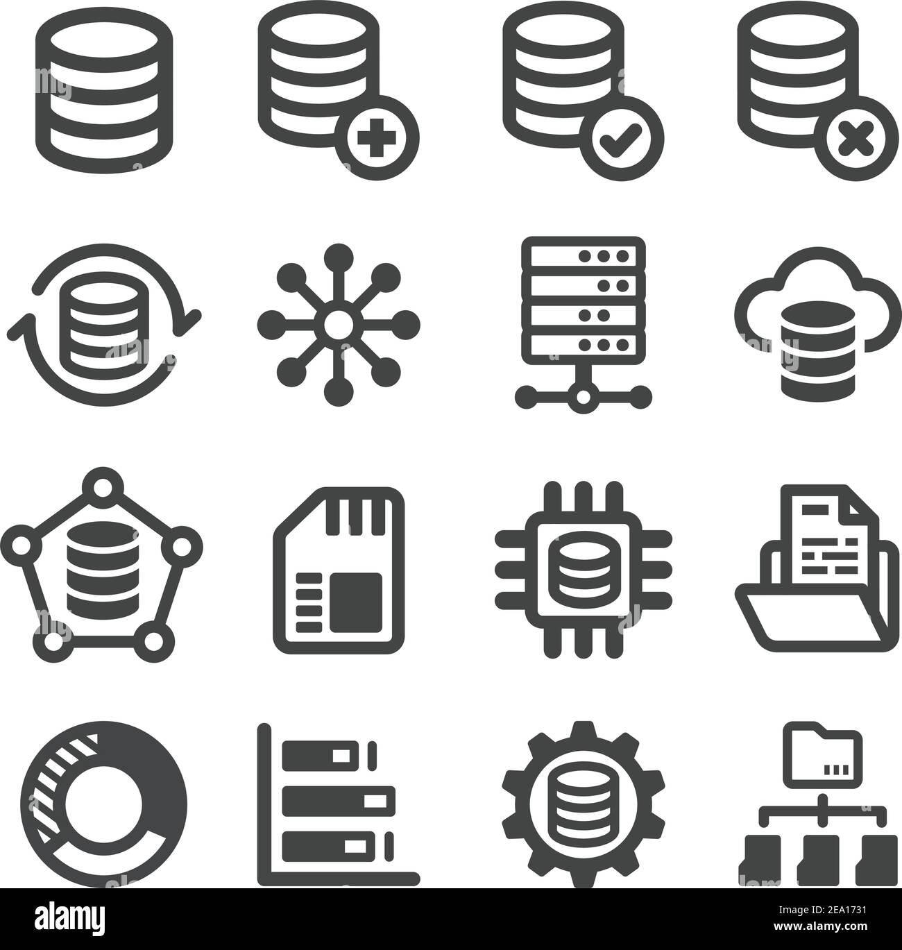 set di icone dati Illustrazione Vettoriale