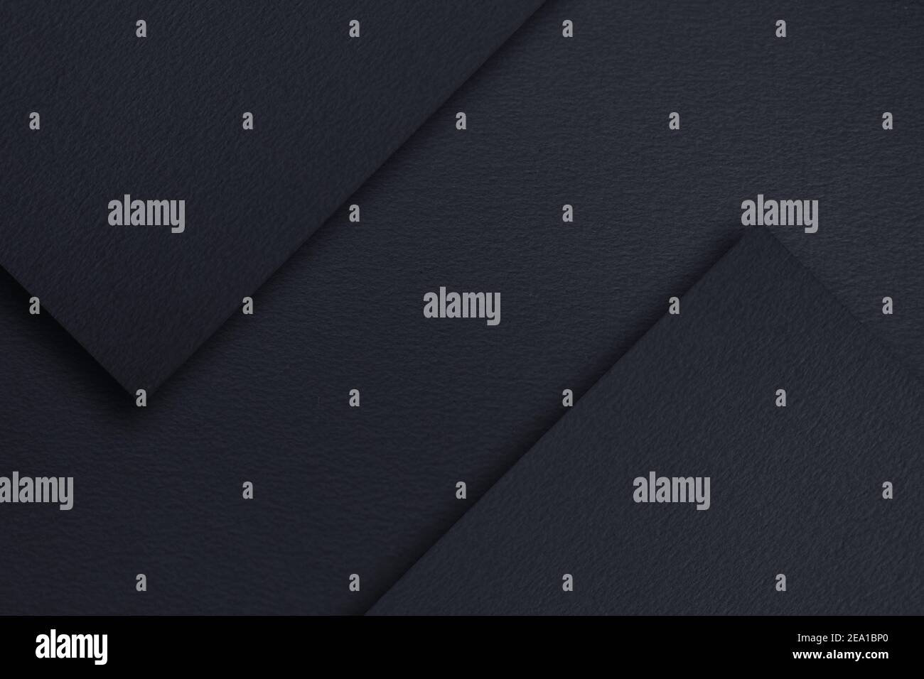 Sfondo geometrico astratto con trama di carta nera Foto Stock