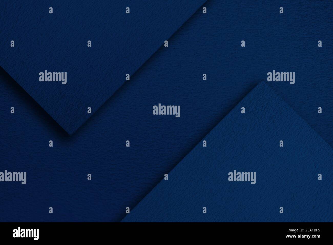 Sfondo con trama di carta blu geometrica astratta Foto Stock