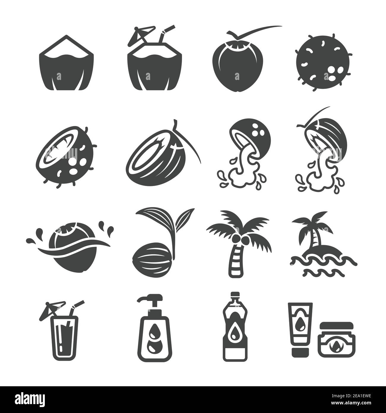icona di cocco Illustrazione Vettoriale
