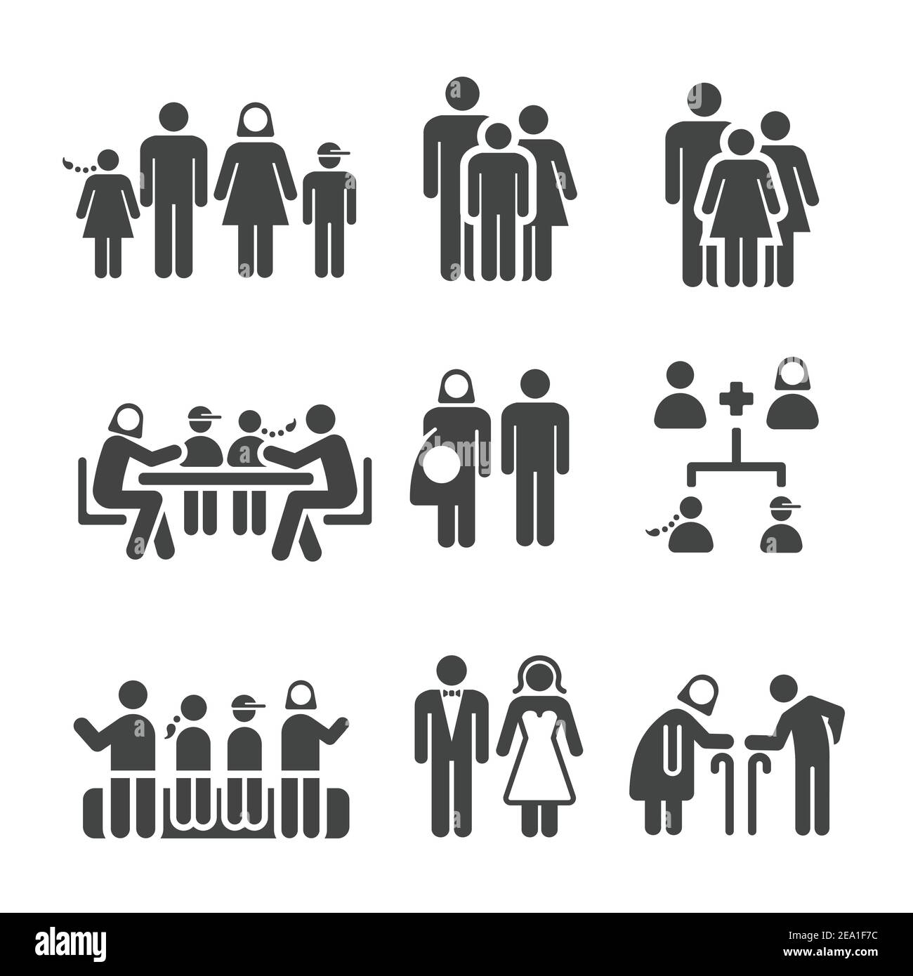 icona della famiglia Illustrazione Vettoriale