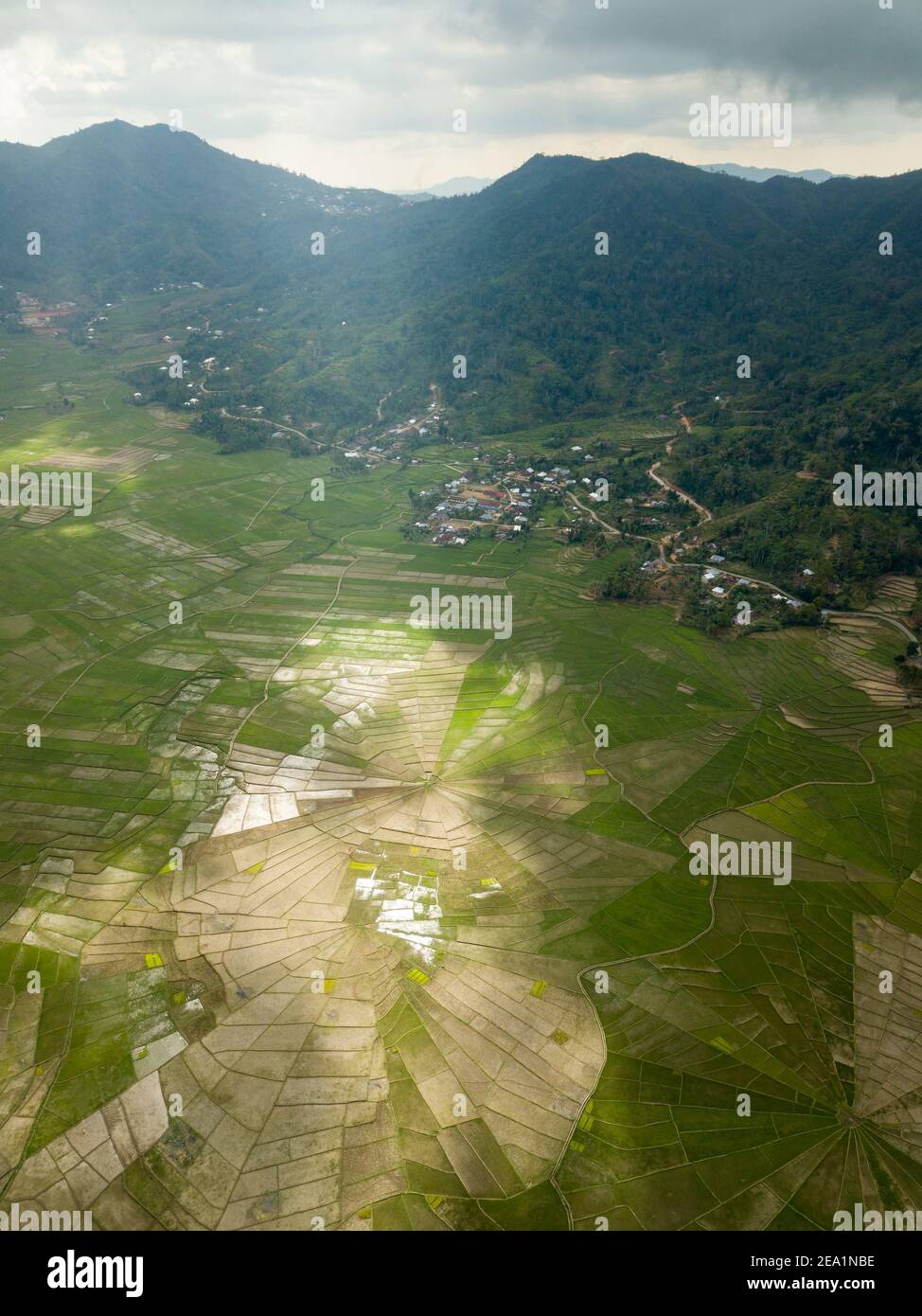 Ruteng Rice fields in Flores Islands Indonesia Foto Stock