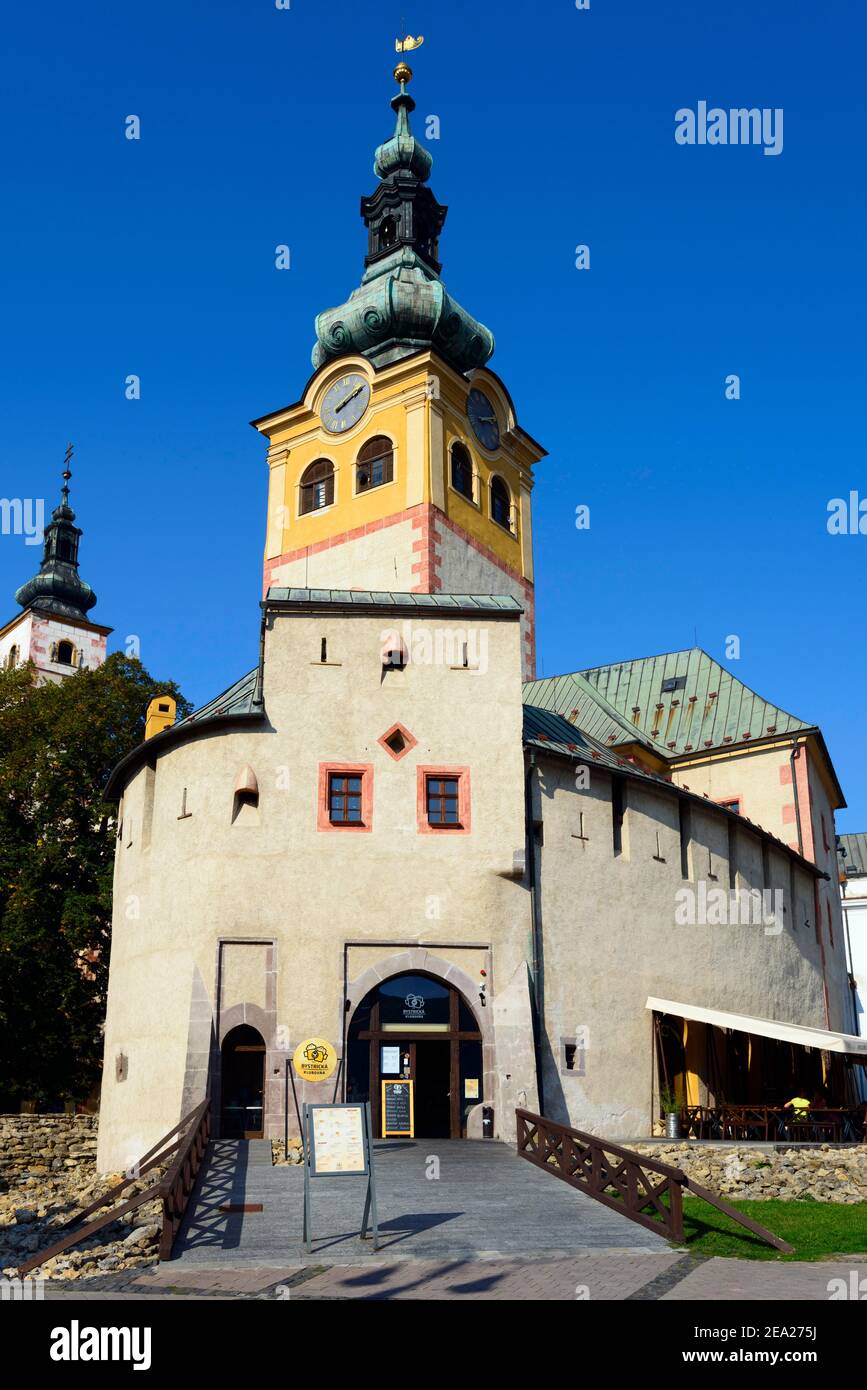Castello cittadino, Torre Barbican e Petermann, Banska Bystrica o Neusohl, KRegion Horehronie, Slovacchia Foto Stock