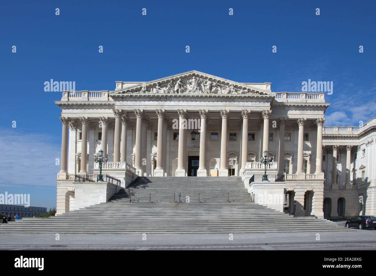 Lato sud di Capitol Washington DC in giornata di sole Foto Stock