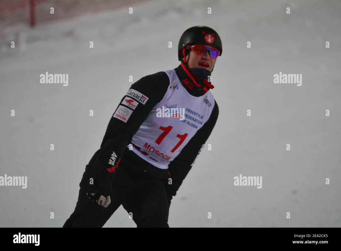 FIS FREESTYLE SKI WORLD CUP 2021, sci alpino, Vorobyovy Gory, Mosca 23  gennaio 2021. Il russo Maxim Burov si è aggiudicato il primo posto nella  gara di acrobazie da sci alla Coppa