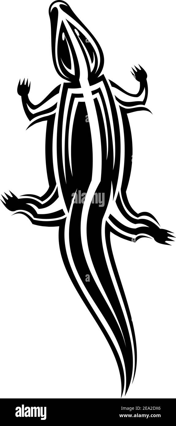 Forma isolata di coccodrillo come mascotte Illustrazione Vettoriale