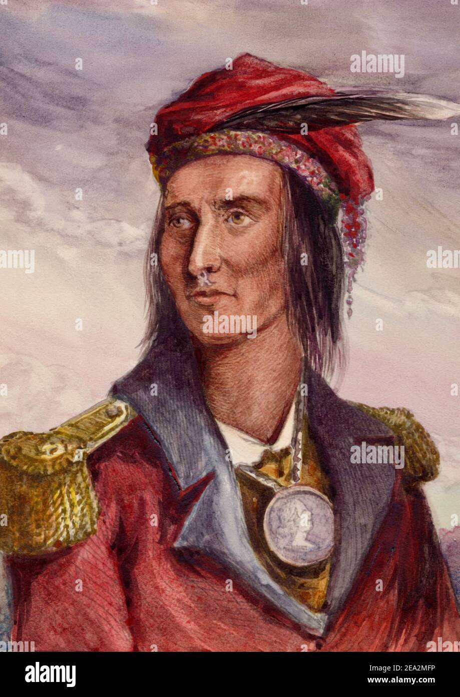 Tecumseh - leader iconico Foto Stock