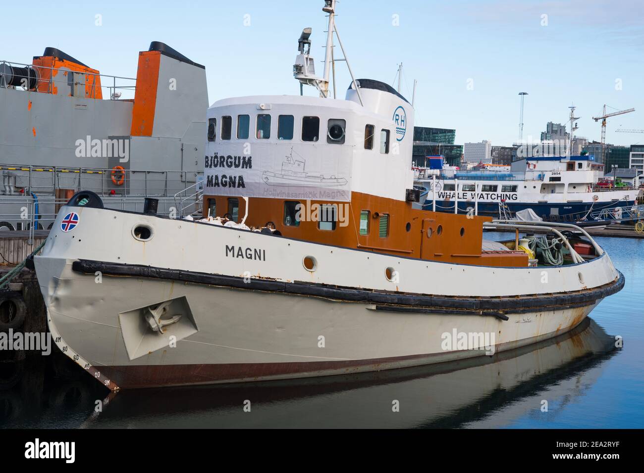 Reykjavik Islanda - 5 settembre. 2020: Rimorchiatore d'epoca e nave pilota Magni Foto Stock