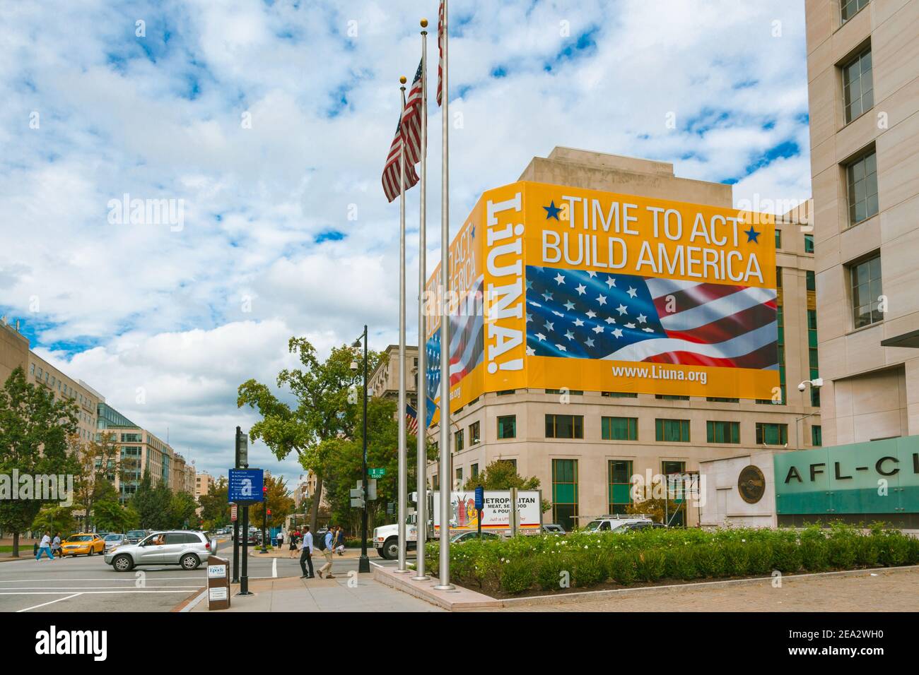 Washington, DC/USA : la strada si trova nel centro di Washington DC. Immagine a toni Foto Stock