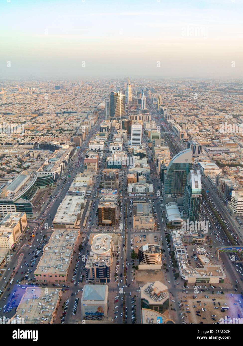 RIYADH - febbraio 29: Veduta aerea di Riyadh nel centro cittadino di Febbraio 29, 2016 a Riyadh in Arabia Saudita. Foto Stock