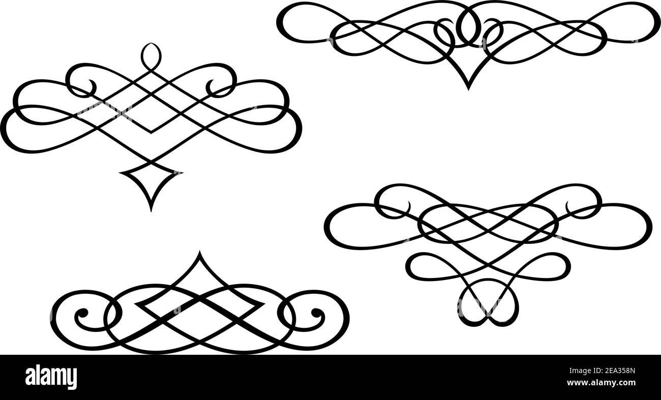 Elementi di turbolenza e monogrammi per progettare e decorare Illustrazione Vettoriale