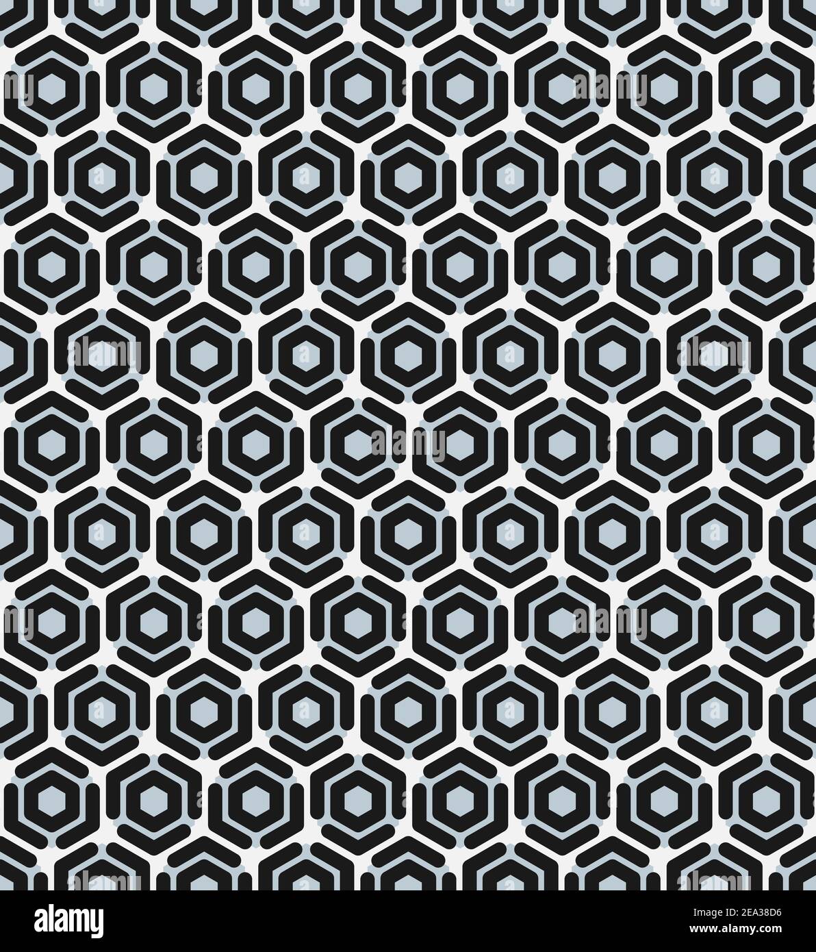 Nido contemporanea disegno geometrico. Ripetute ornamento esagonale Illustrazione Vettoriale