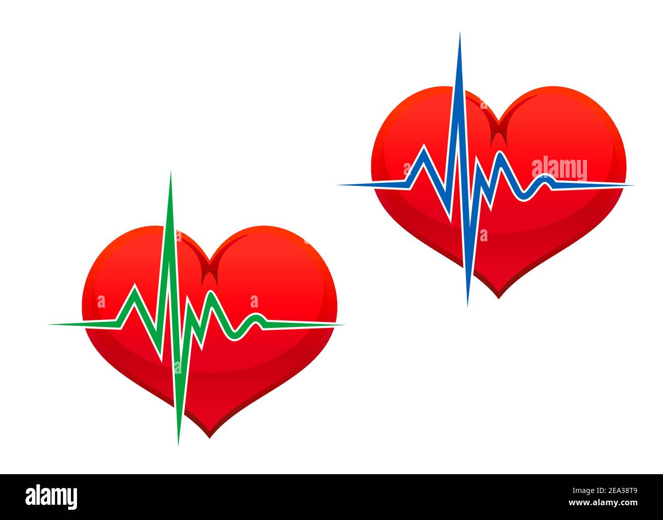 Cuore con impulsi di grafico come un concetto di medicina Illustrazione Vettoriale