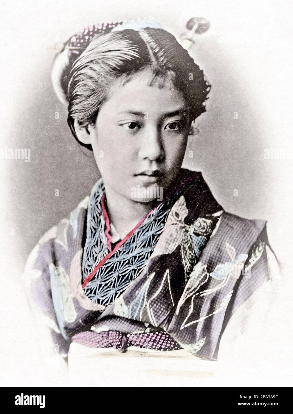 Foto della fine del XIX secolo - Ritratto della Signora Giapponese. Giappone. c 1890's. Foto Stock