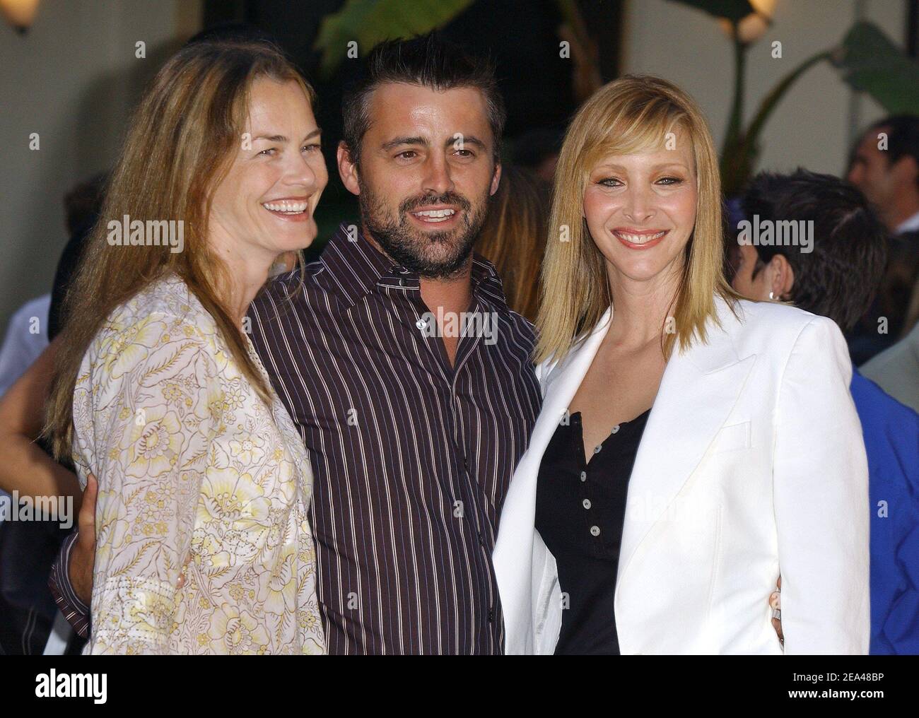 L'attore STATUNITENSE Matt LeBlanc, Melissa McKnight e Lisa Kudrow partecipano alla prima di "The Comeback" di HBO al Paramount Theatre di Los Angeles il 1° giugno 2005. Foto di Lionel Hahn/ABACA Foto Stock