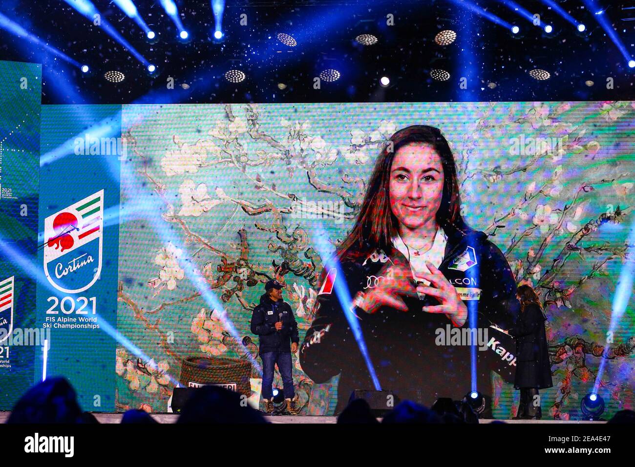 SCI - FIS CAMPIONATO DEL MONDO ALPINO CORTINA 2021, cerimonia di apertura Cortina D'Ampezzo, Veneto, Italia 2021-02-07 - Domenica / LM Foto Stock